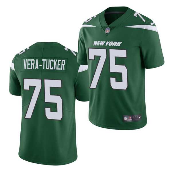 Men & Women & Youth New York Jets #75 Alijah Vera-Tucker Green Vapor Untouchable Limited Stitched Jersey